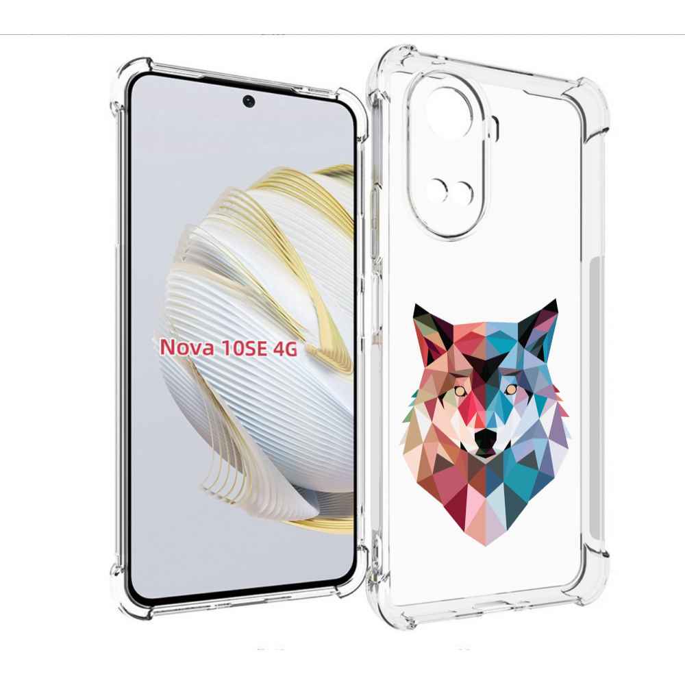

Чехол MyPads Геометрический-волк для Huawei Nova 10 SE, Прозрачный, Tocco