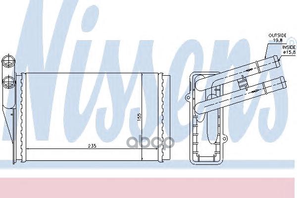 Теплообменник Отопителя Nissens 70221