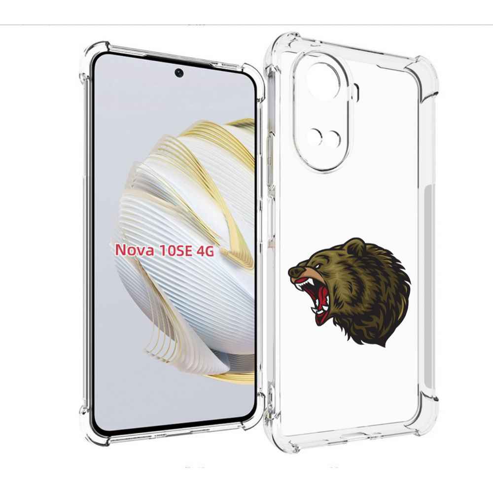 

Чехол MyPads Голова-медведь для Huawei Nova 10 SE, Прозрачный, Tocco