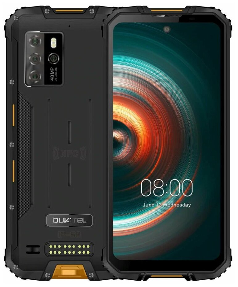 фото Смартфон oukitel wp10 5g 8/128gb, черный/оранжевый