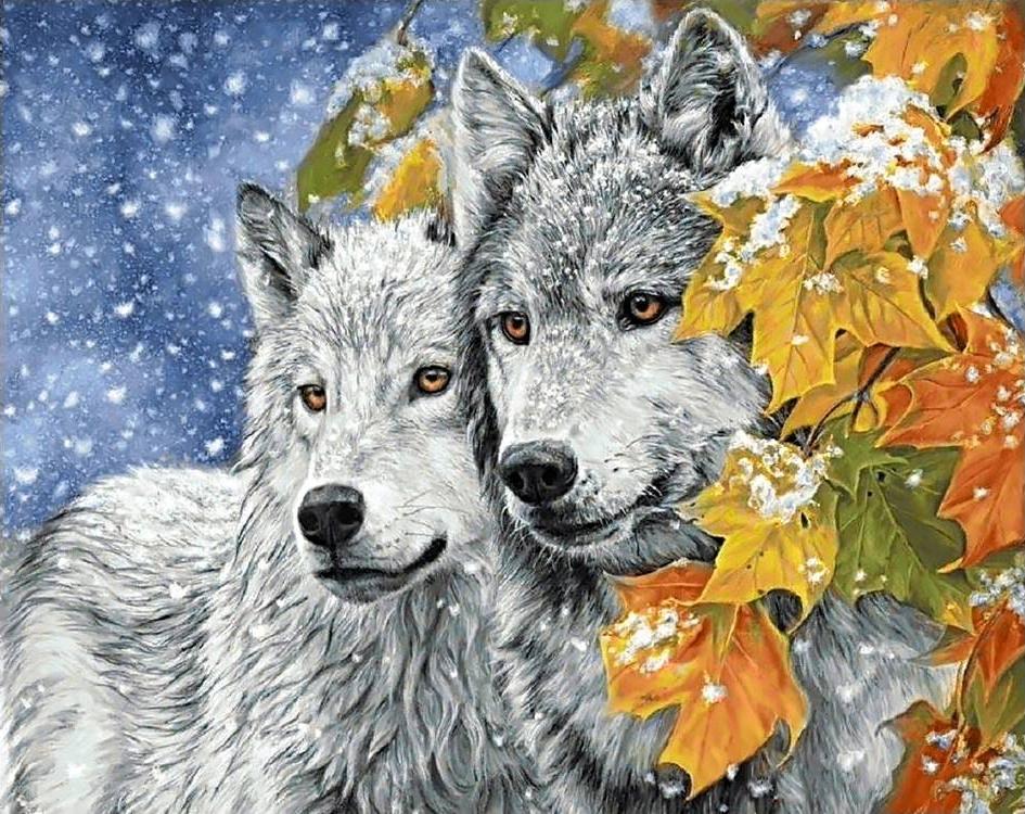

Алмазная вышивка Гранни Кленовые листья, 38x48 см, Кленовые листья
