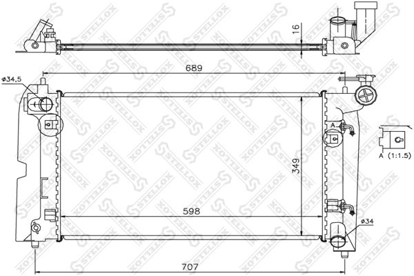 

10-25067-Sx_Радиатор Системы Охлаждения Акпп Toyota Corolla 1.4-1.8 02>