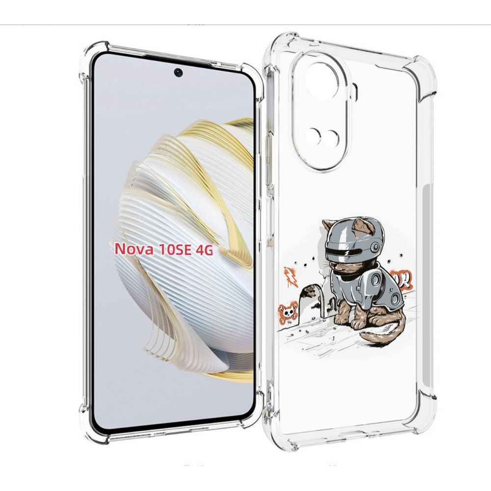 

Чехол MyPads Грозный кот для Huawei Nova 10 SE, Прозрачный, Tocco