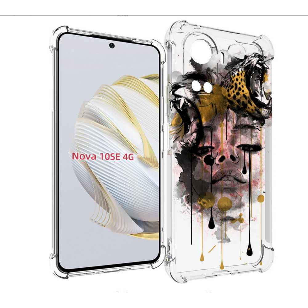 

Чехол MyPads Девушка гепард женский для Huawei Nova 10 SE, Прозрачный, Tocco