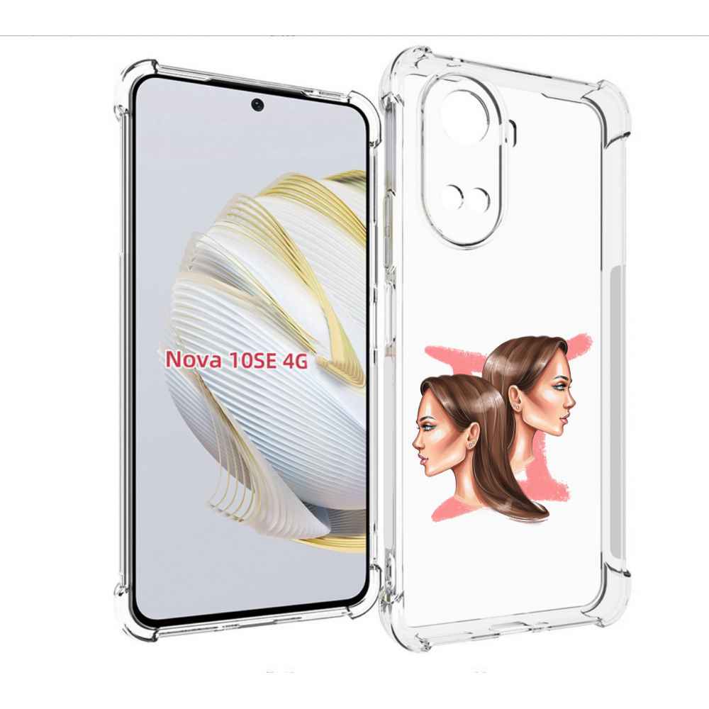 

Чехол MyPads Девушка-Близнецы женский для Huawei Nova 10 SE, Прозрачный, Tocco