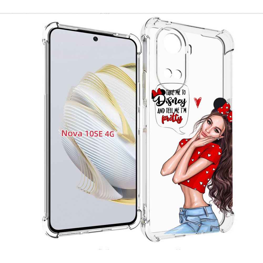 

Чехол MyPads Девушка-Мини женский для Huawei Nova 10 SE, Прозрачный, Tocco
