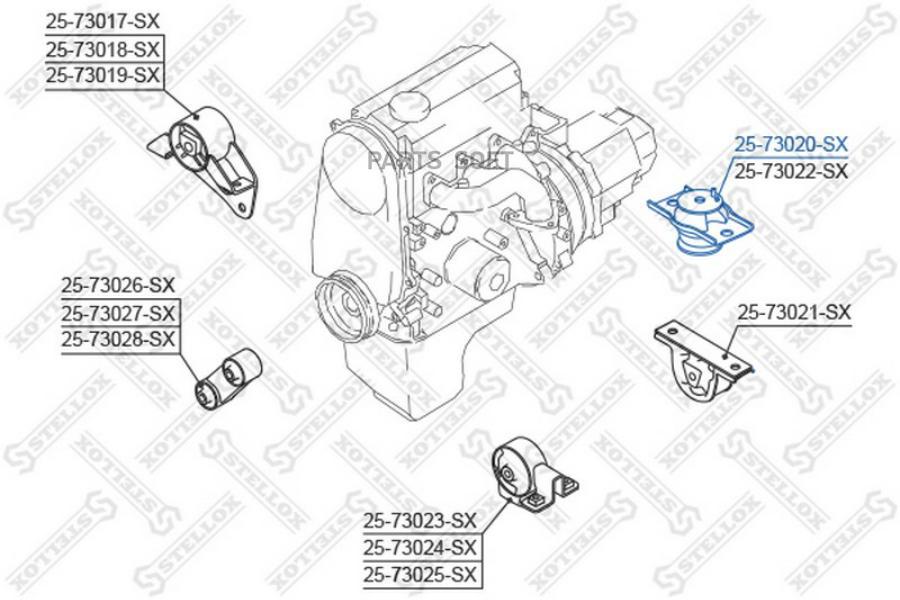 

STELLOX Подушка ДВС STELLOX 2573020sx