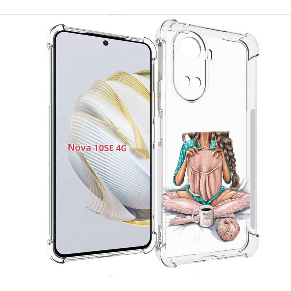

Чехол MyPads Девушка-вяжет женский для Huawei Nova 10 SE, Прозрачный, Tocco