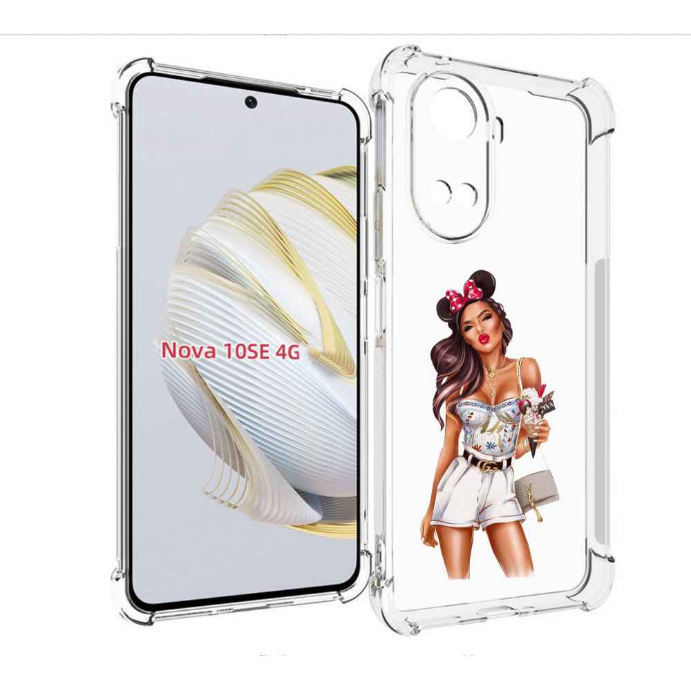 

Чехол MyPads Девушка-микки для Huawei Nova 10 SE, Прозрачный, Tocco