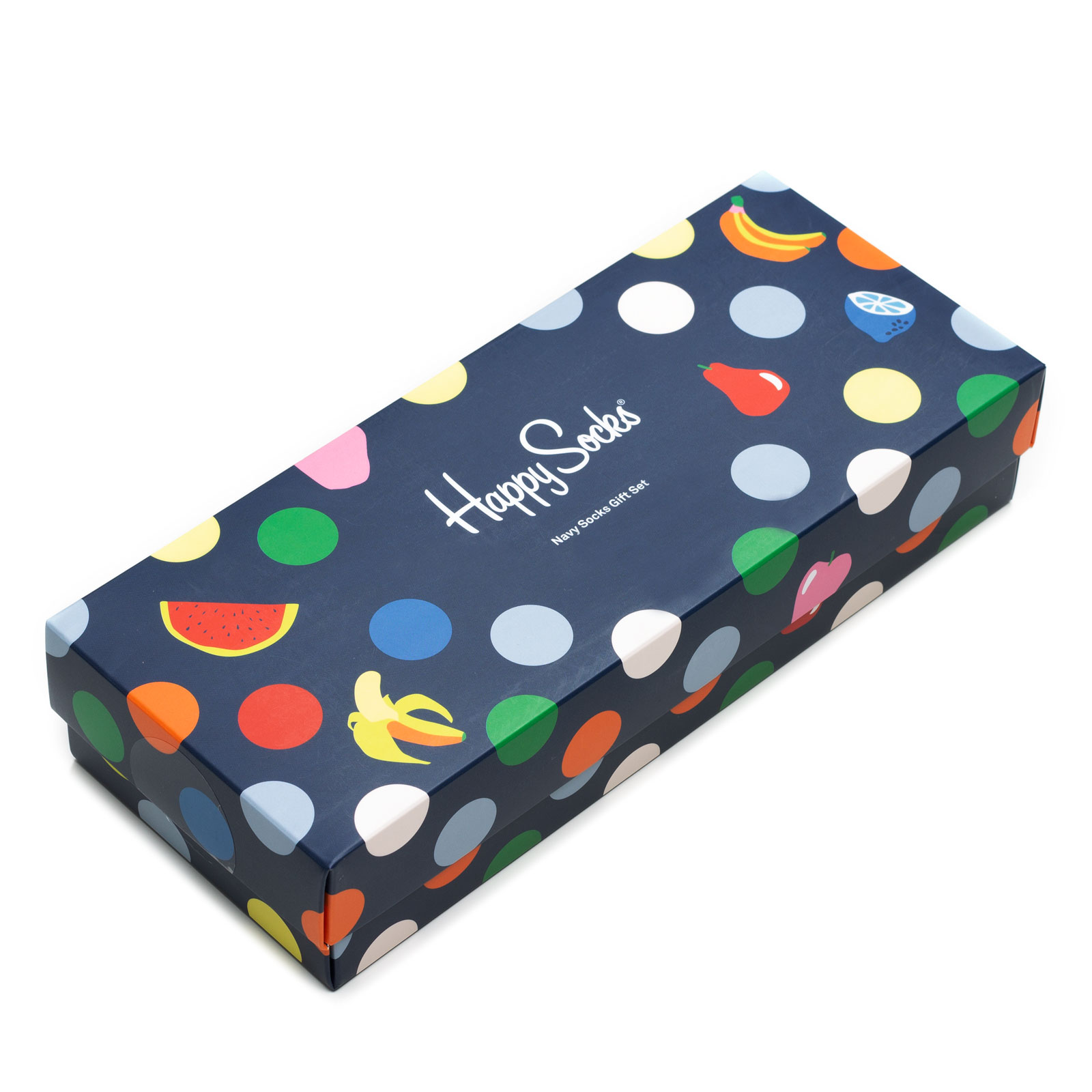 фото Набор носков унисекс happy socks happy_socks_4_pack_navy_fruit_set разноцветный 36-40