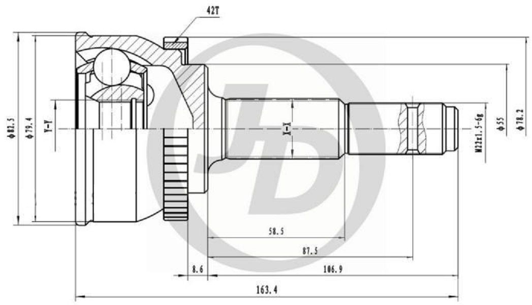 

JUST DRIVE JCT0033A ШРУС внешний ABS NI060A42