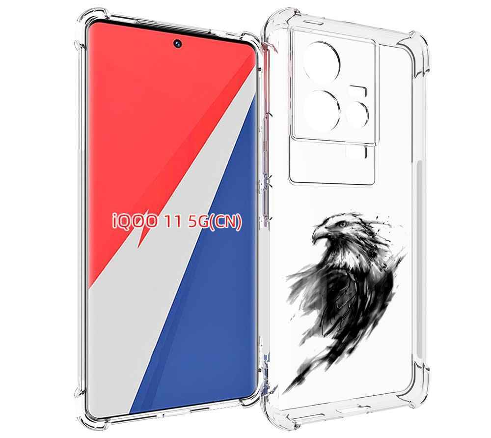 

Чехол MyPads чб птица для Vivo iQOO 11, Прозрачный, Tocco