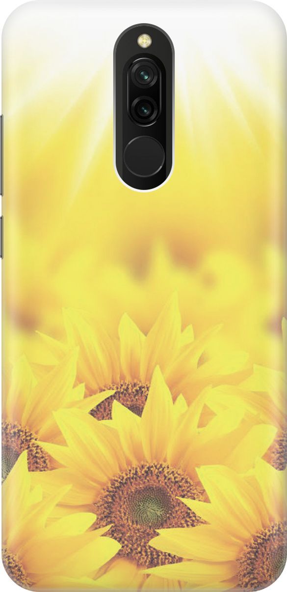 

Силиконовый чехол на Xiaomi Redmi 8 "Поле подсолнухов", Желтый;оранжевый, 2923