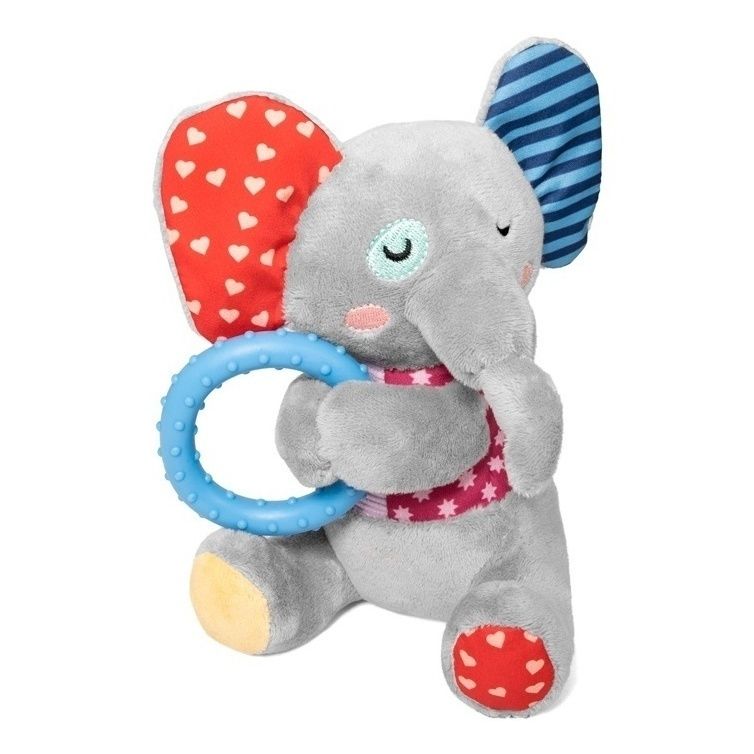 

Игрушка для собак GiGwi Plush Friendz Слон с кольцом 17 см серая