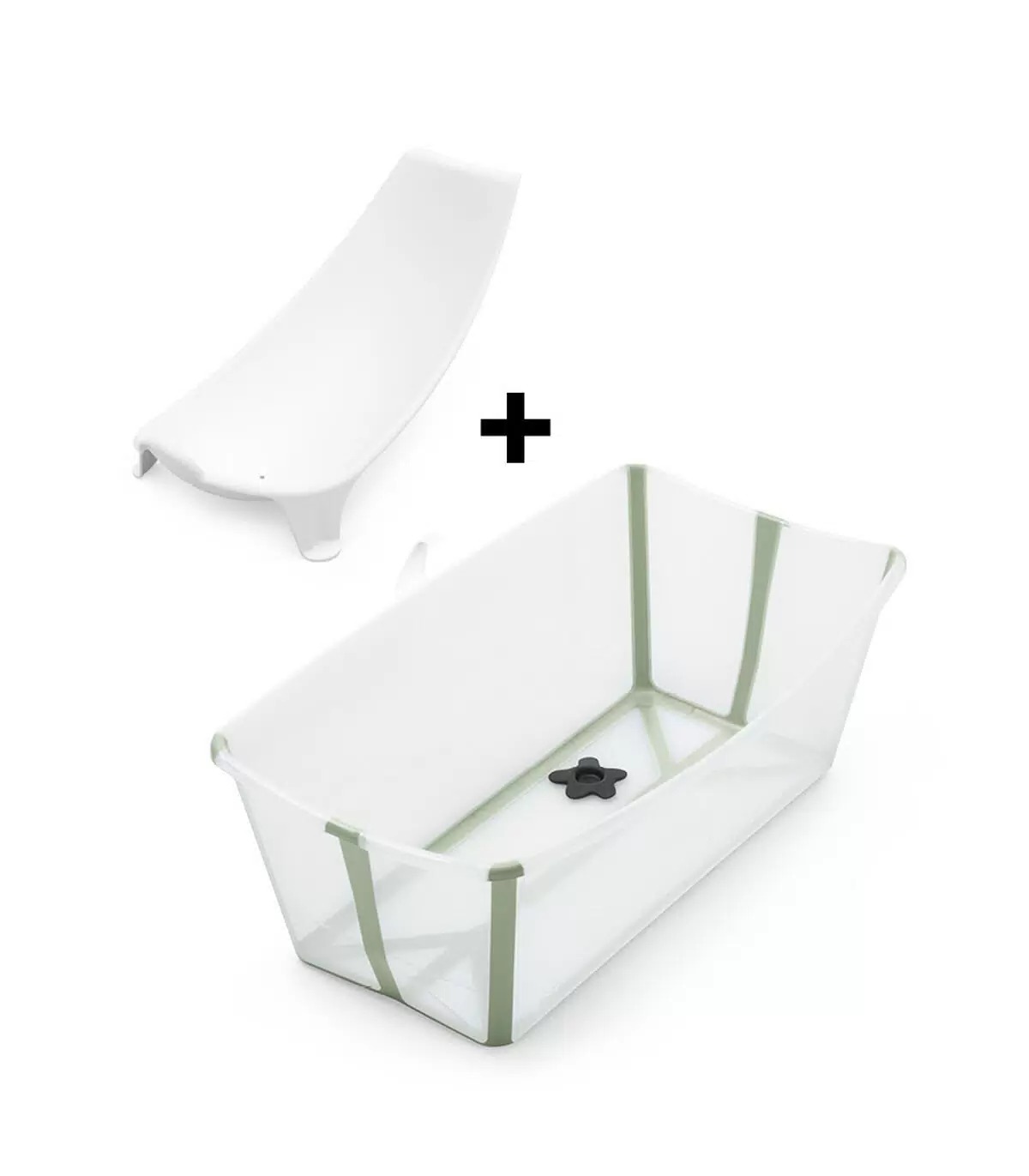 Ванночка с горкой Stokke Flexi Bath Bundle Transparent Green