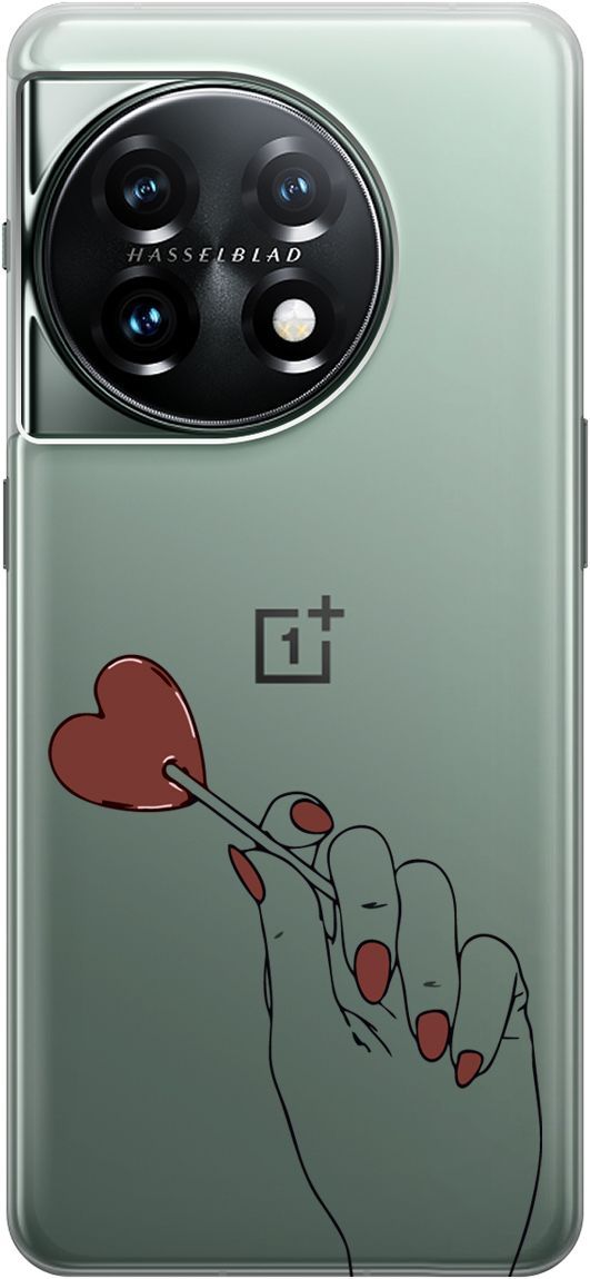 

Силиконовый чехол на OnePlus 11 с 3D принтом "Heartbreaker" прозрачный, Прозрачный;красный, 159476