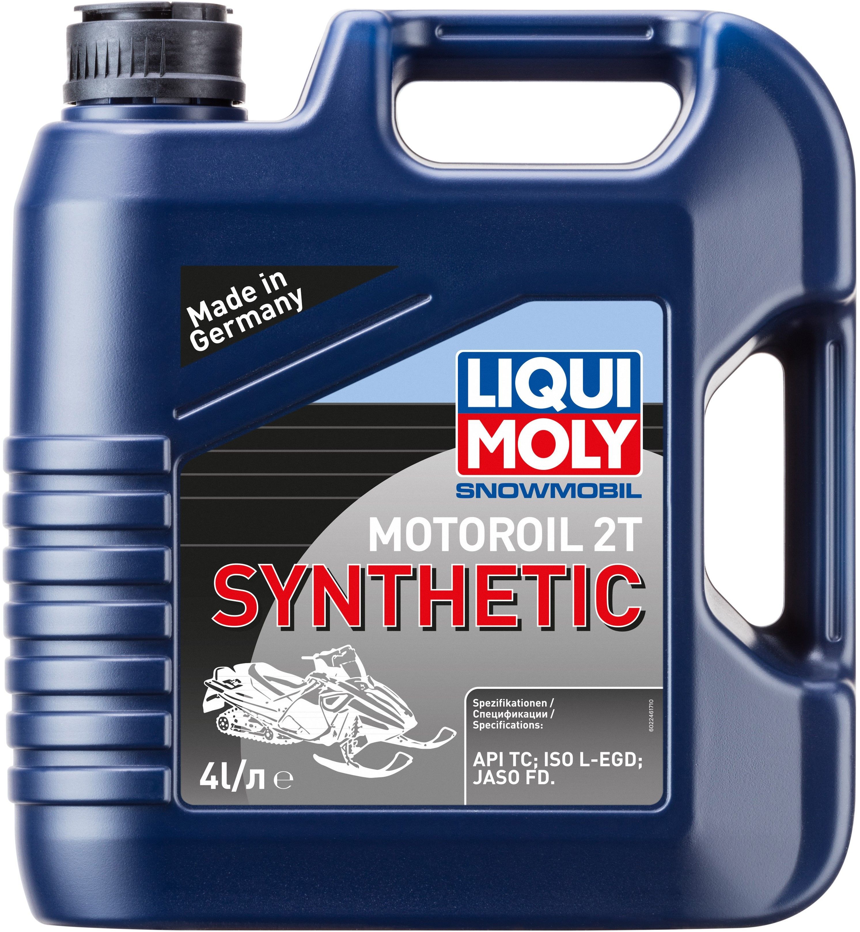 Синтетическое моторное масло для снегоходов Snowmobil Motoroil 2T Synthetic TC 4 л 2246