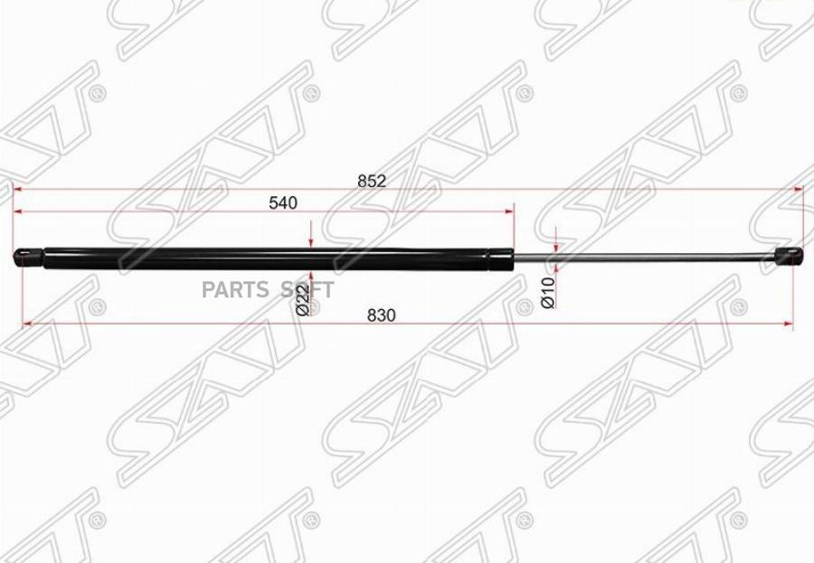 

SAT ST-4134632 Амортизатор крышки багажника FORD TRANSIT 00-/06- LH=RH для холодных климат