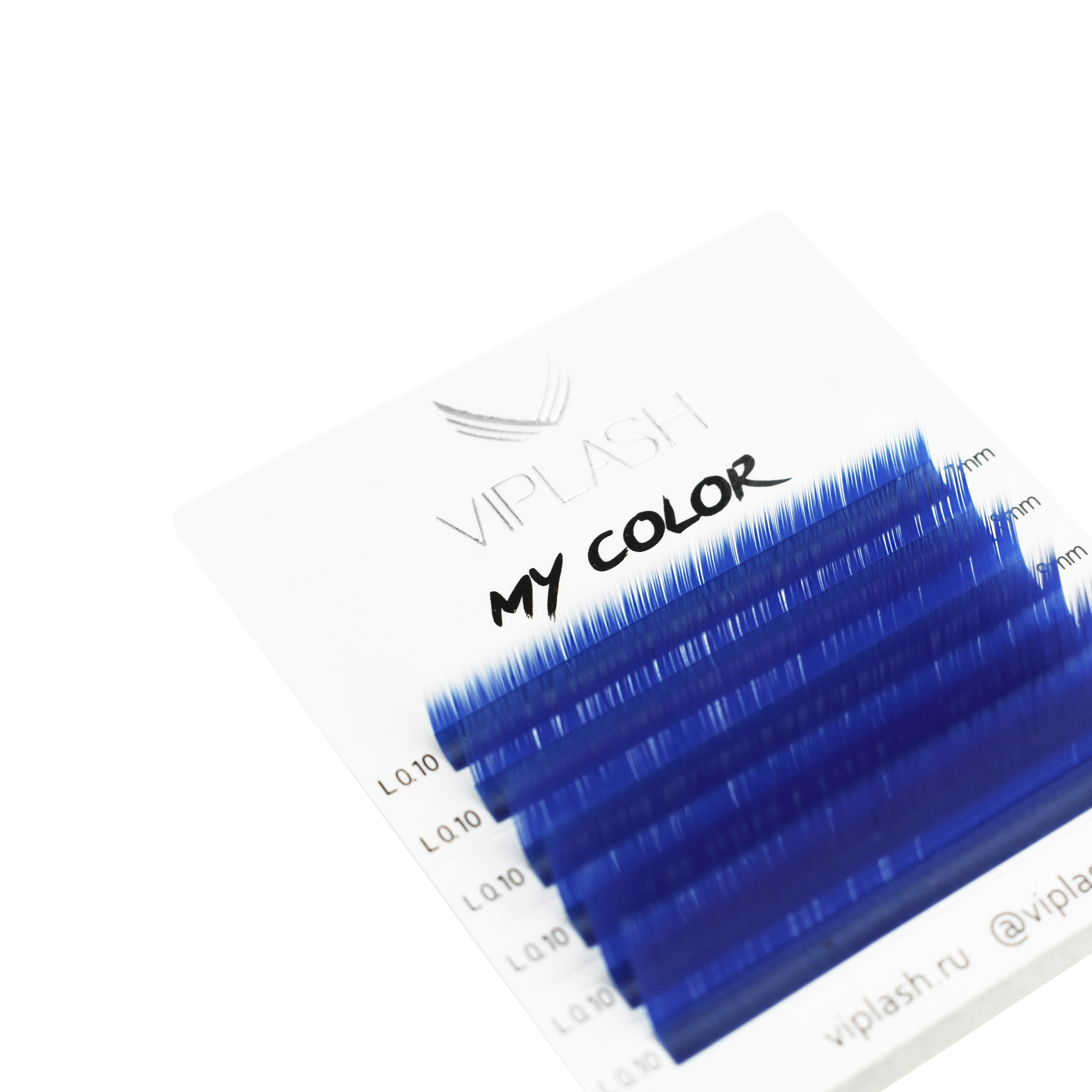 Ресницы синие My color MINI L 0.10 микс 7-12 мм 6 линий