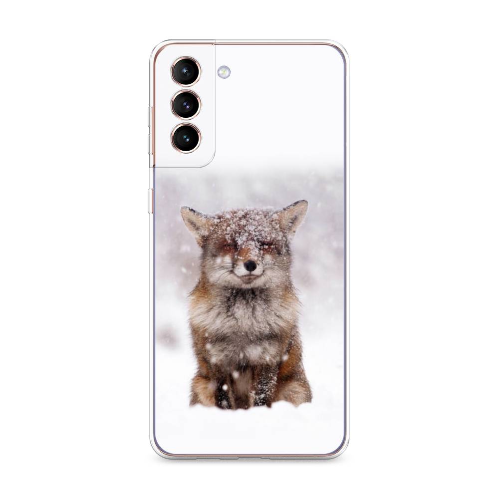 

Чехол на Samsung Galaxy S21 Plus Зимняя лиса, Белый;серый;коричневый, 2102150-1