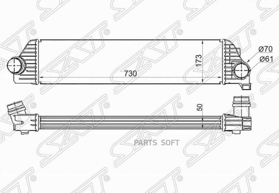 

Радиатор Интеркулера Renault Master /Opel Movano/Nissan Nv400 10- Sat St-4420575