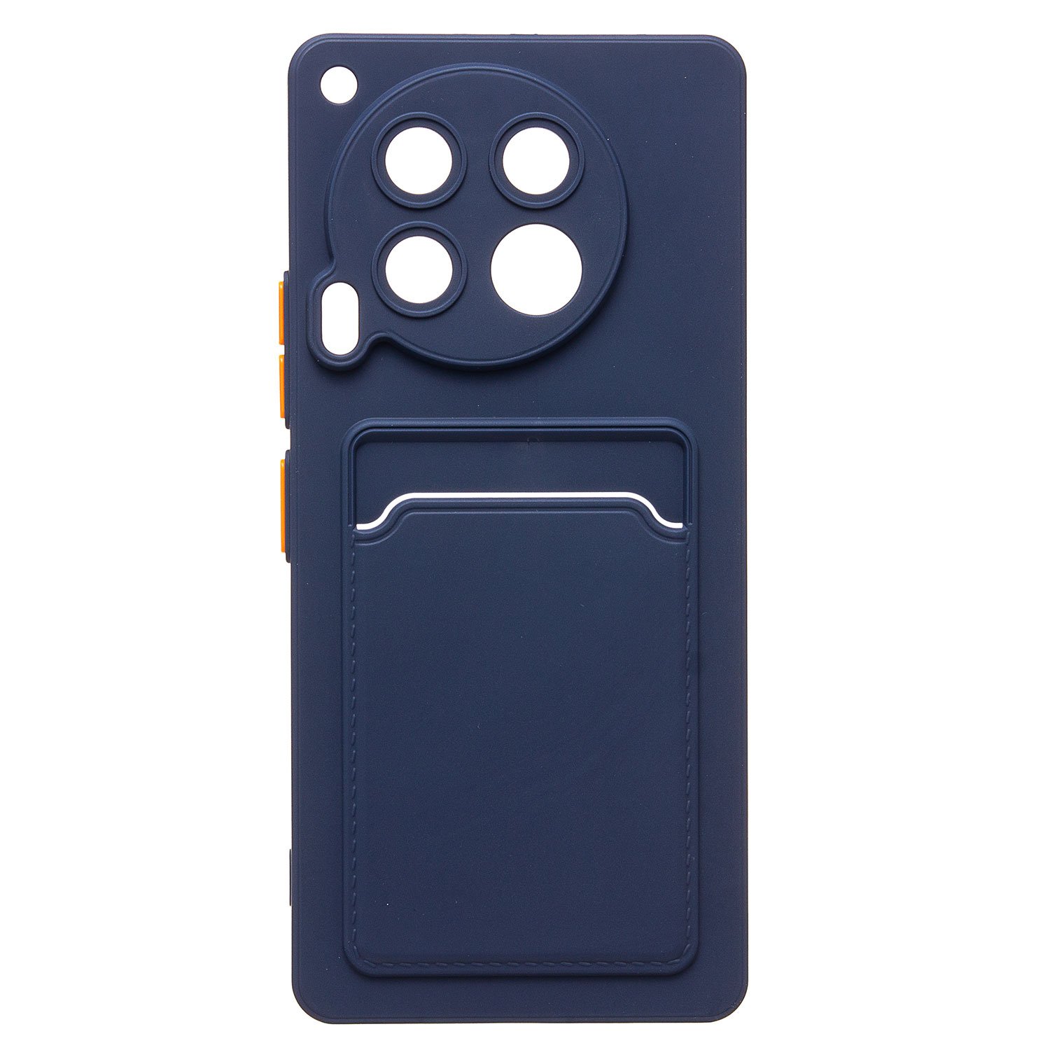 

Чехол Tecno Camon 30 силиконовый с картхолдером 9 <темно-синий>