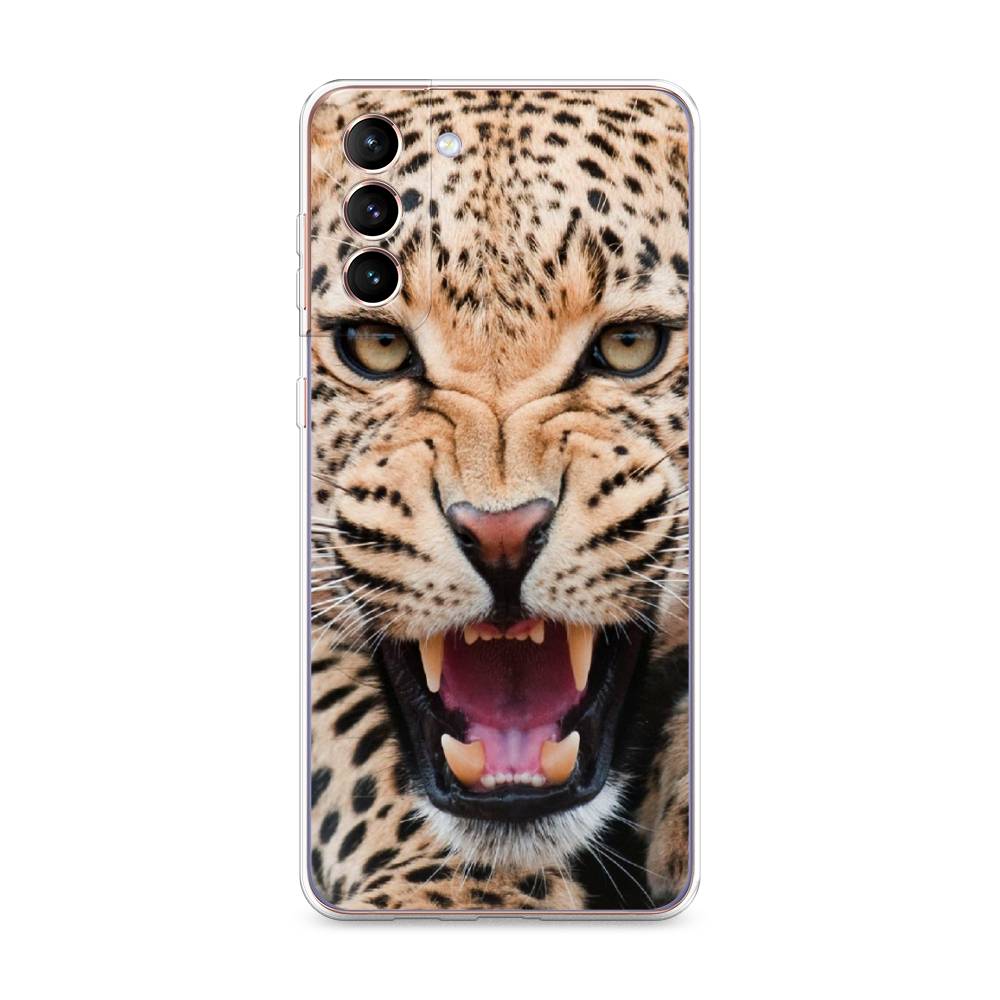 

Чехол на Samsung Galaxy S21 Plus Леопард 3d, Бежевый;черный, 2102150-6