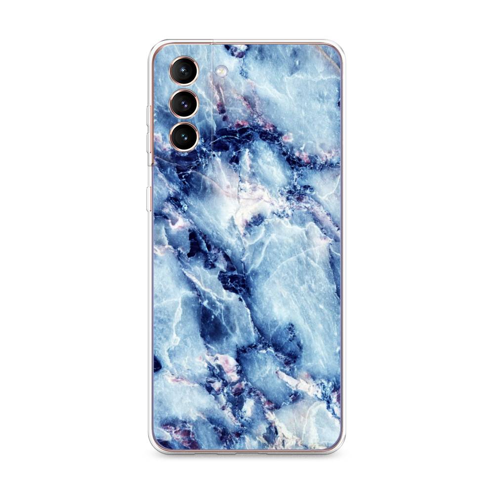 

Чехол на Samsung Galaxy S21 Plus Мрамор с синими прожилками, Синий, 2102150-3