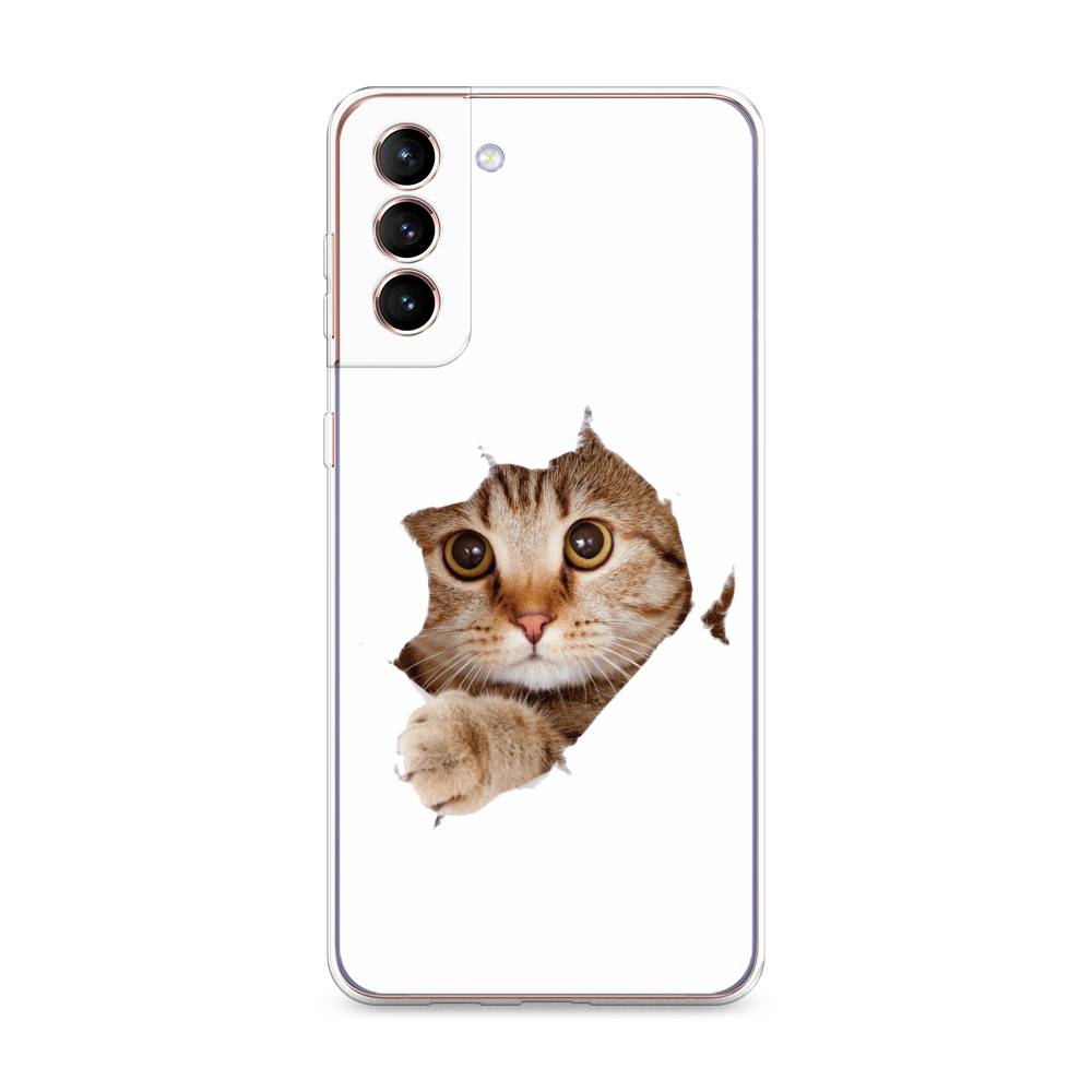 

Чехол на Samsung Galaxy S21 Plus Кот и бумага, Белый;коричневый, 2102150-1
