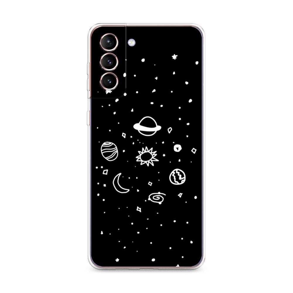 

Чехол на Samsung Galaxy S21 Plus Дудл солнечной системы, Бежевый;серый, 2102150-2