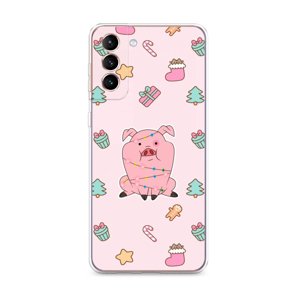 

Чехол на Samsung Galaxy S21 Plus Розовая свинка, Розовый;зеленый, 2102150-5