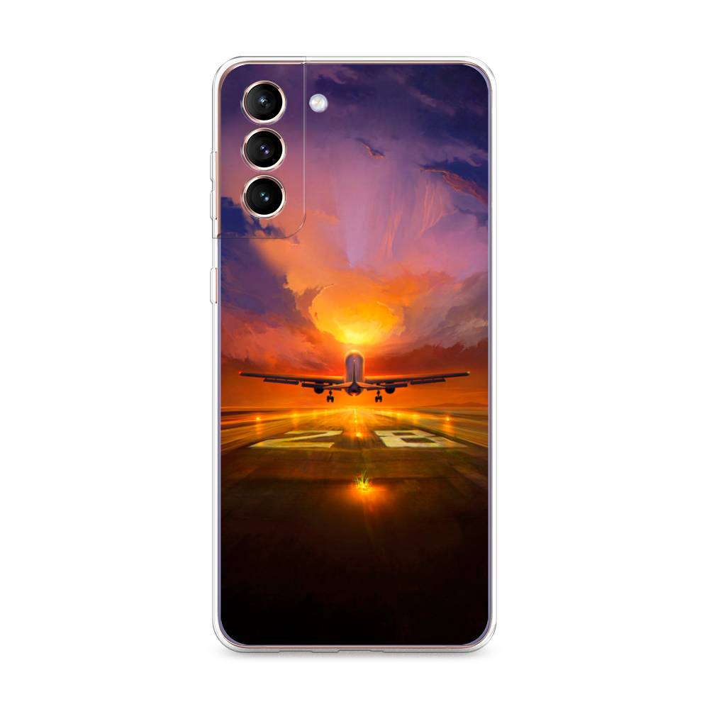 

Чехол на Samsung Galaxy S21 Plus Самолет на посадке, Оранжевый;синий, 2102150-6