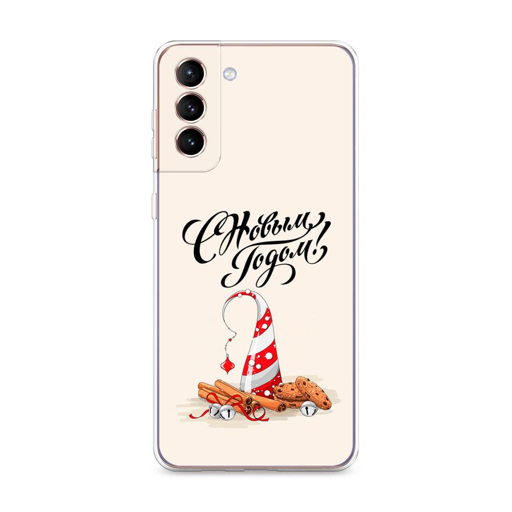 

Чехол на Samsung Galaxy S21 Plus Подарки на Новый Год, Бежевый;красный;черный, 2102150-5
