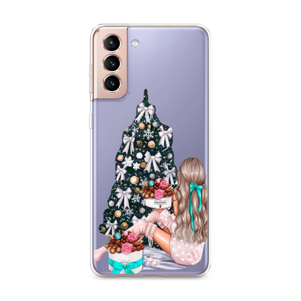 

Чехол на Samsung Galaxy S21 Plus New Year, Зеленый;бежевый;голубой, 2102150-5