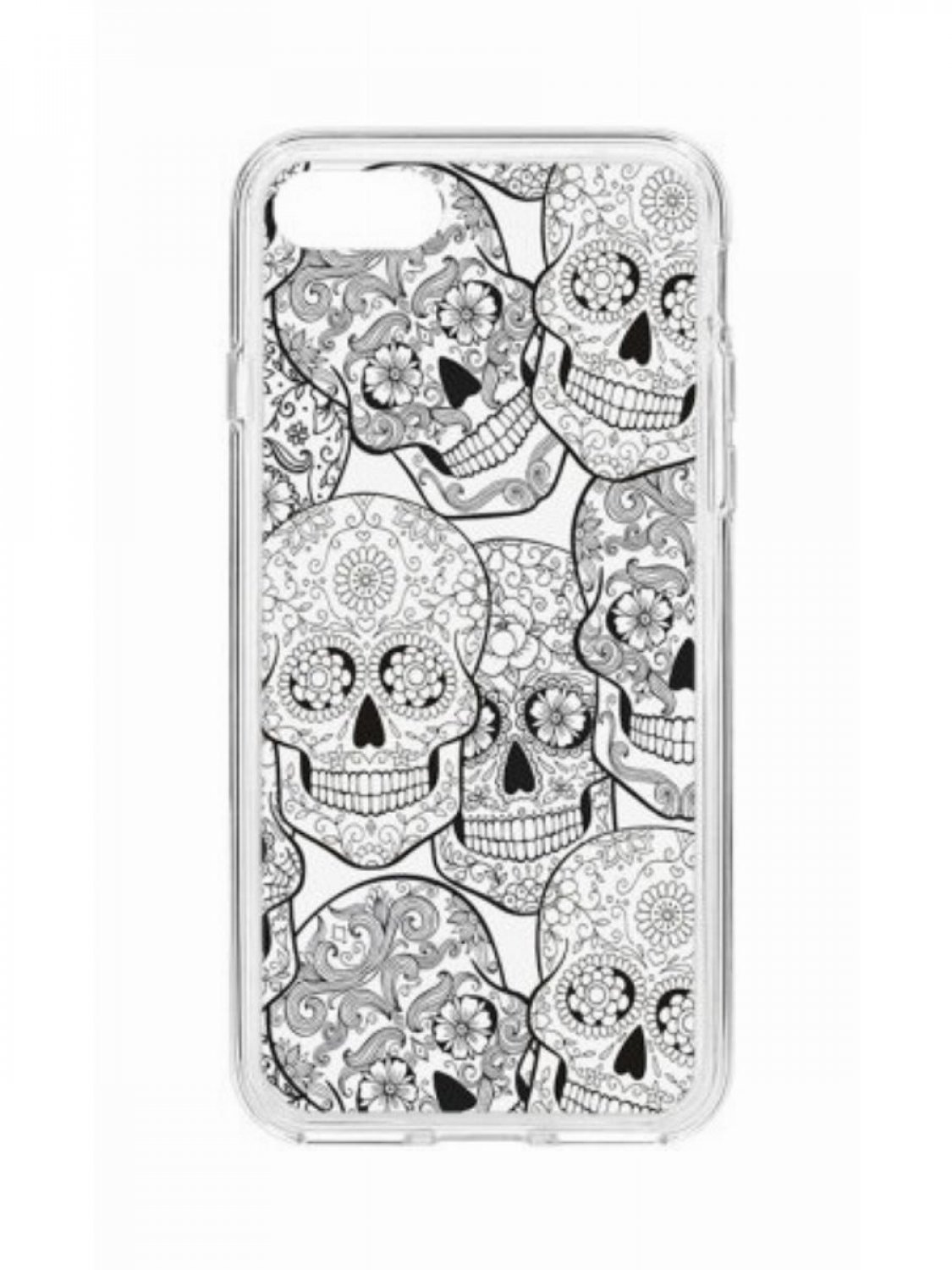 фото Чехол для appe iphone 7 kruche print skull black кruче