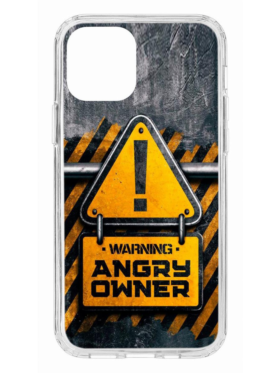 фото Чехол для appe iphone 12 kruche print angry owner кruче