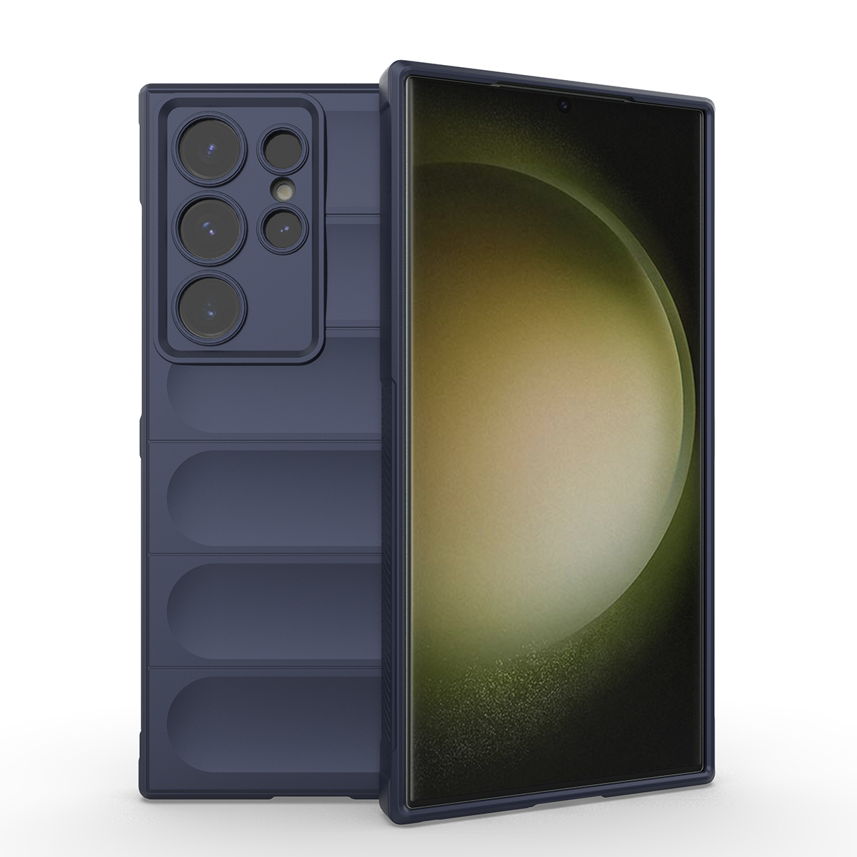 

Противоударный чехол Flexible Case для Samsung Galaxy S24 Ultra, синий, Flexible Case