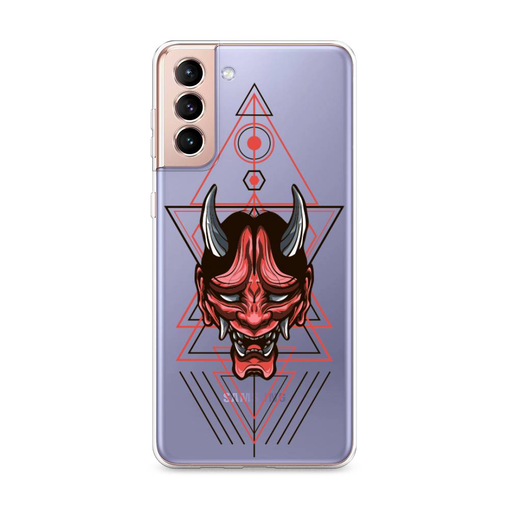 

Чехол на Samsung Galaxy S21 Plus "Hanya Oni mask", Серый;красный;черный, 2102150-4