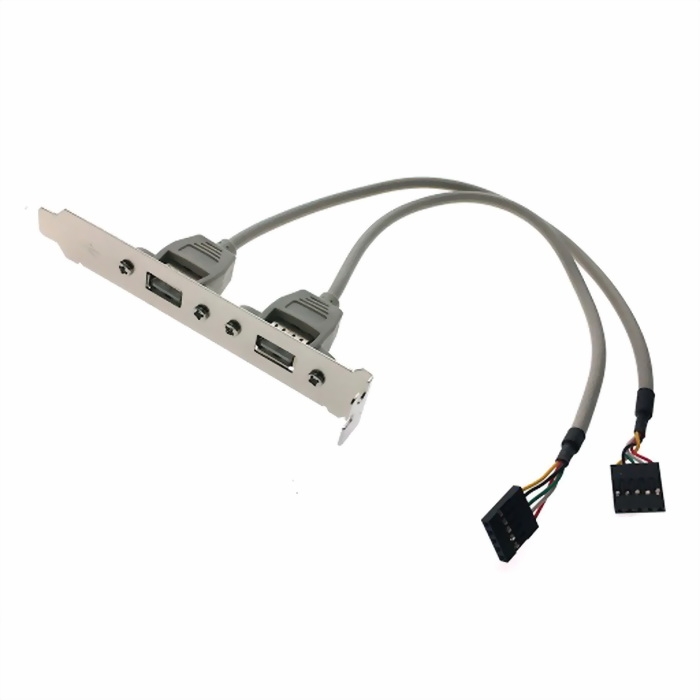 фото Кабель advantech 1700100170 (1700100170-s) cable 2*5p-2.54/usb-a(f)*2 17.5cm w/bkt f/5