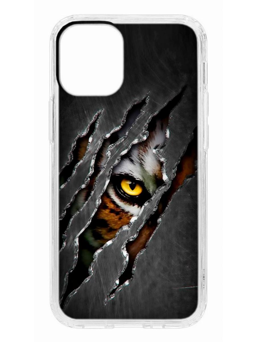 фото Чехол для appe iphone 12 mini kruche print тигриный глаз кruче