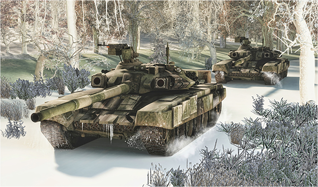 

Картина на холсте с подрамником ХитАрт Танки 80x47 см, 2479