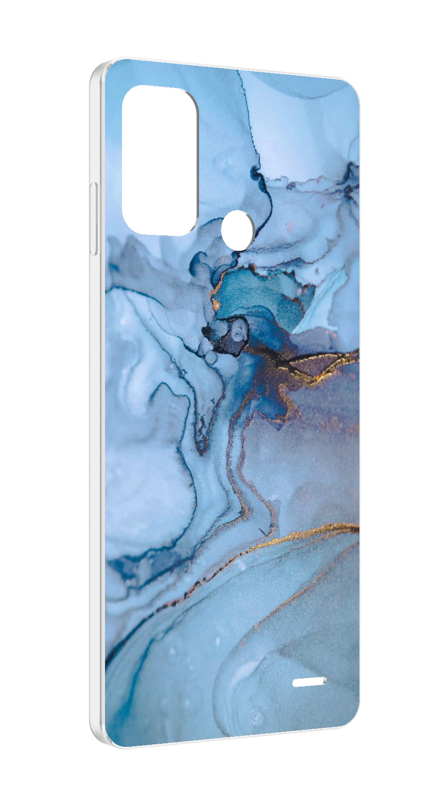 

Чехол MyPads голубой мрамор для ZTE Blade A52, Прозрачный, Tocco