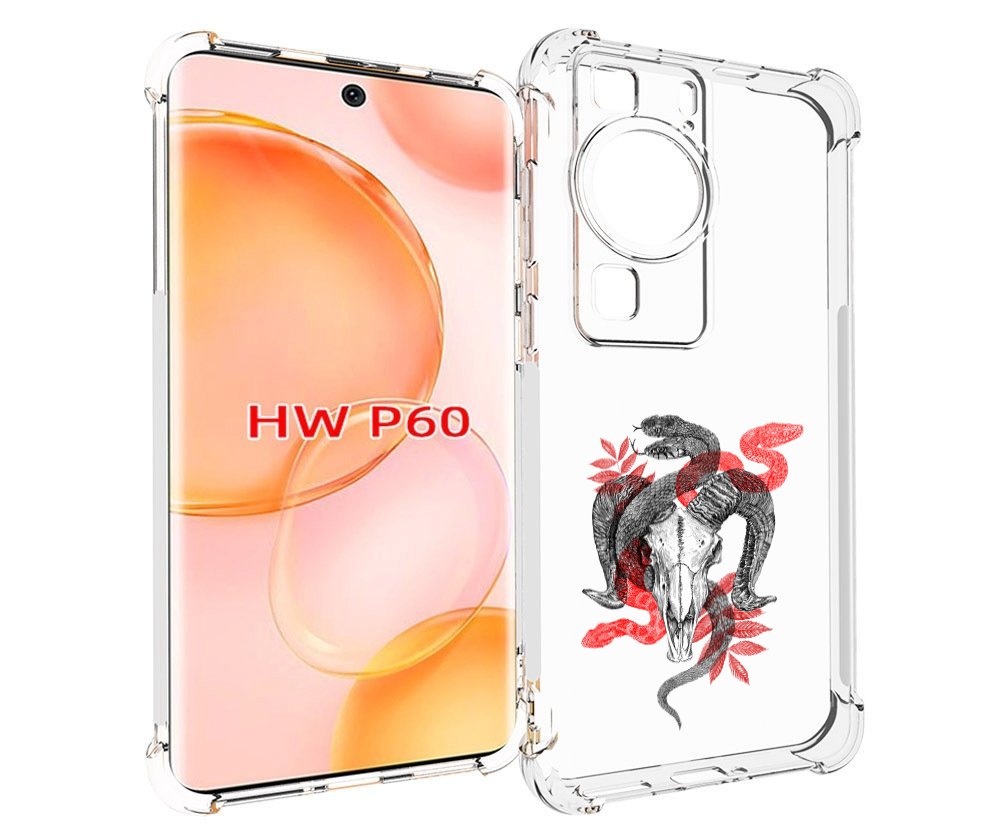 

Чехол MyPads змея в черепе рисунок для Huawei P60, Tocco