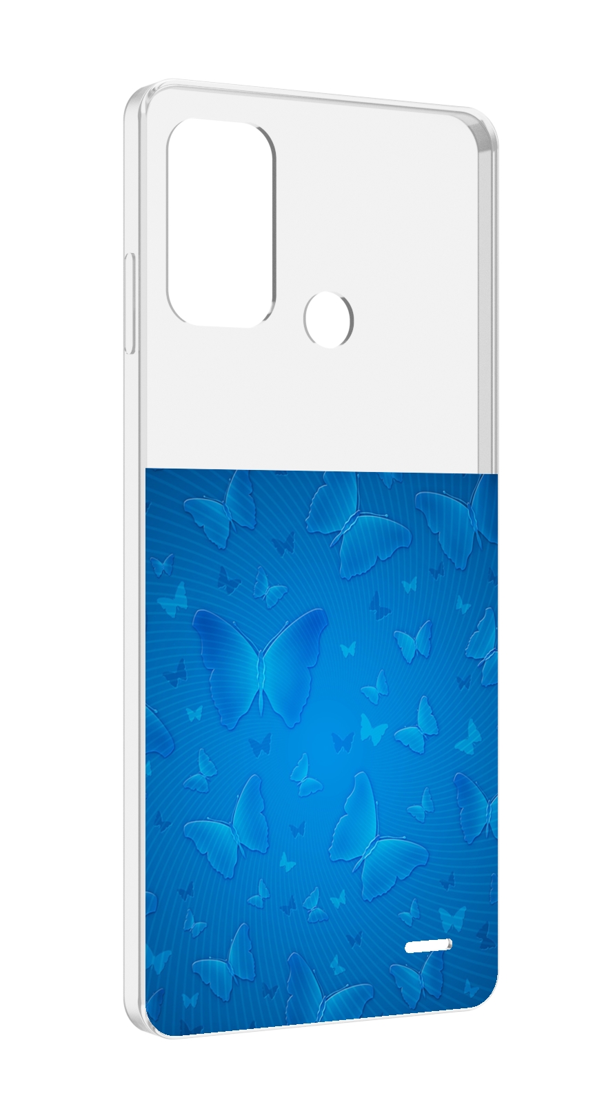 

Чехол MyPads голубые-бабочки для ZTE Blade A52, Прозрачный, Tocco