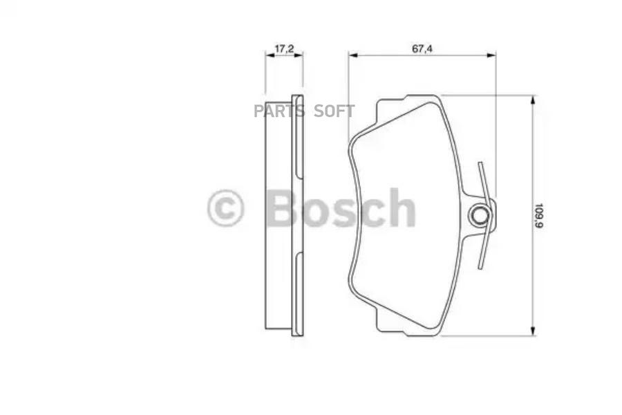 

BOSCH Колодки торм. пер. VOLVO 440/460/480 87-96 передние