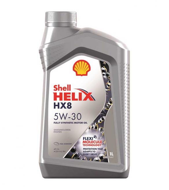 Моторное масло Shell 5W30 helix hx8 synthetic acea a3/b3/b4 api sl/cf 1л