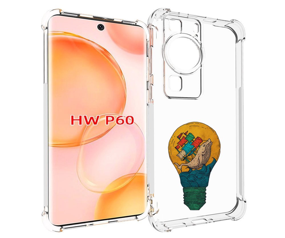 

Чехол MyPads кит в лампочке с парусами для Huawei P60, Tocco