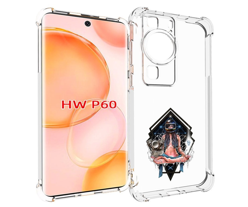 

Чехол MyPads красивая девушка в шлеме для Huawei P60, Tocco