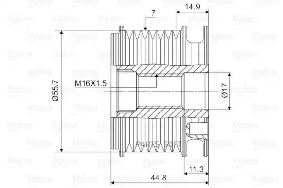 

VALEO Шкив генератора MERCEDES W203/W211/Sprinter 1.8/3.5 02->