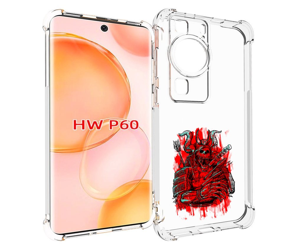 

Чехол MyPads красный скелет воин для Huawei P60, Tocco